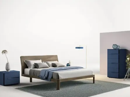 Letto Apollo S02 in impiallacciato Rovere Tabacco di Moretti Compact Giorno Notte