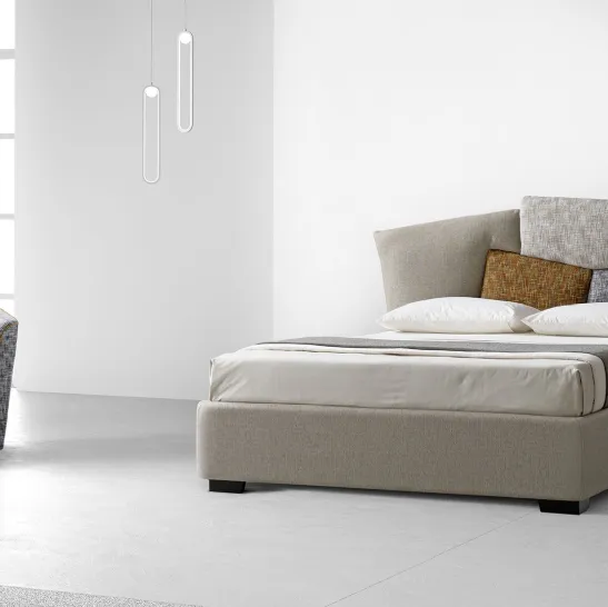 Letto in tessuto con testiera dal design originale Fantasy di Stilfar