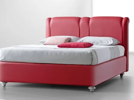 Letto elegante in ecopelle con testiera Astor di Stilfar Italia