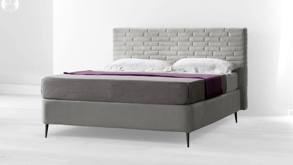 Letto Wall in tessuto con testiera di Stilfar Italia