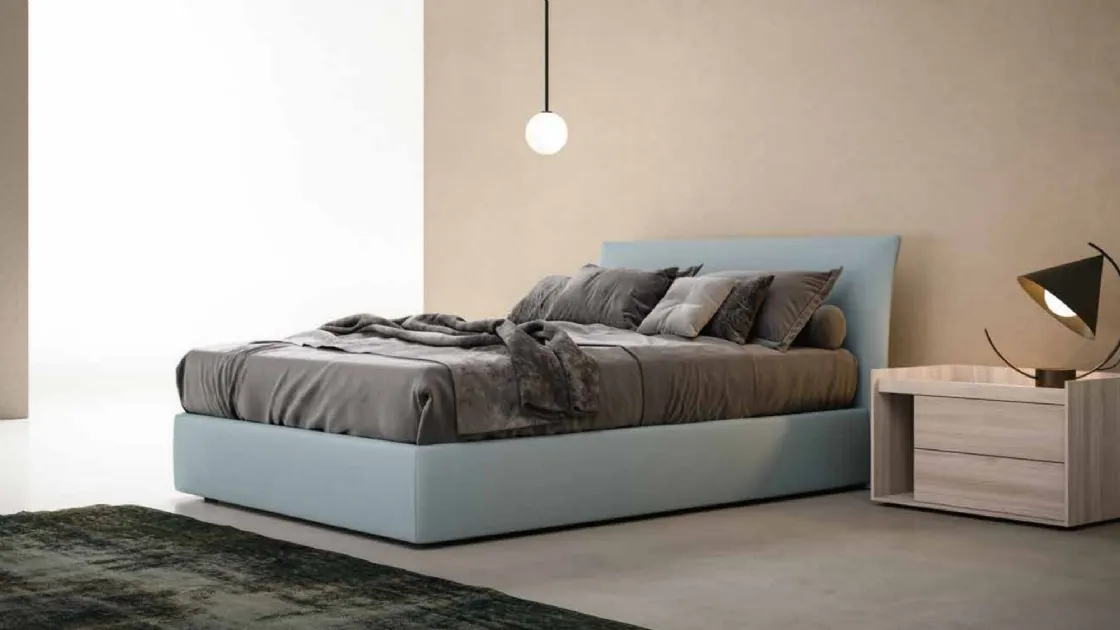 Letto in tessuto imbottito Slim di Zalf