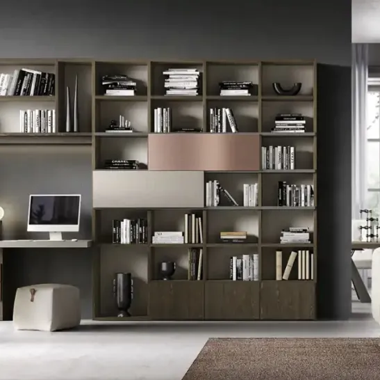 Libreria Kosmos KL215 di Moretti Compact Giorno Notte