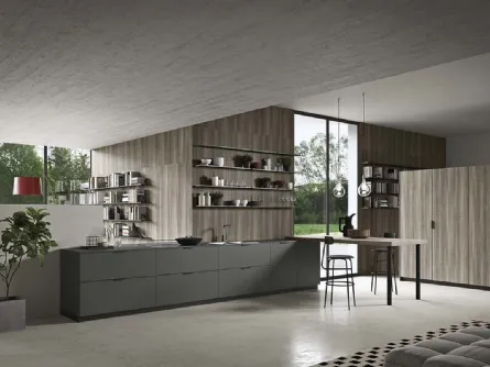 Cucina Moderna con penisola Spring Pro 02 in laminato di Dibiesse