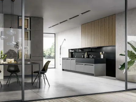 Cucina Moderna lineare Tekna 03 di Arredo3